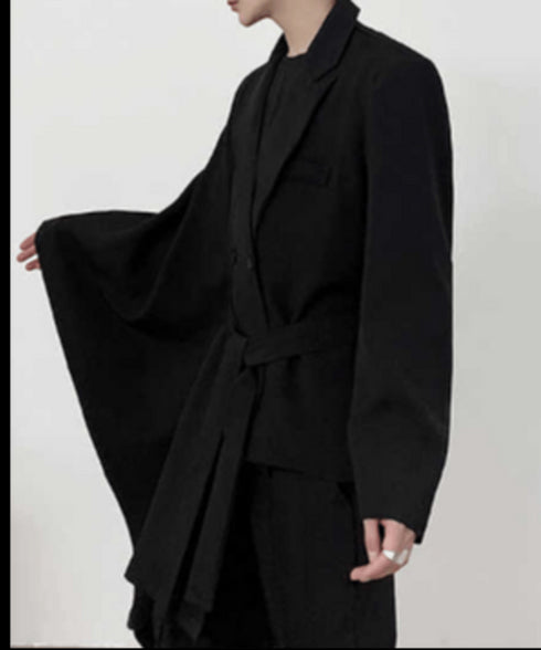 Asymmetric Belt Jacket