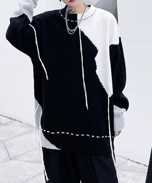 Stitched Bi-Color Knit