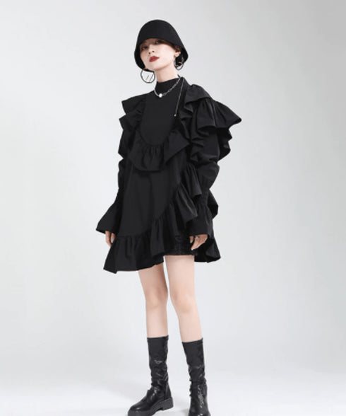 circular cuff scrum mini dress