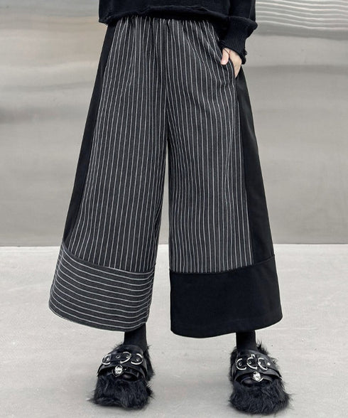 Panel Stripe Wide Pants
