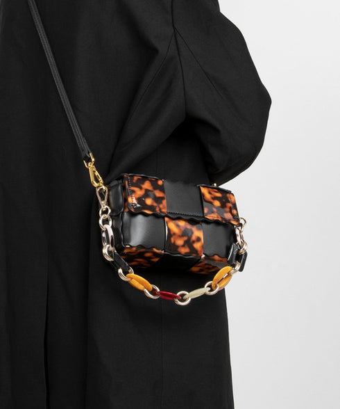 Tortoiseshell Chain Shoulder Bag