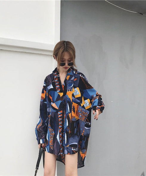 Geometry Loose Blouse