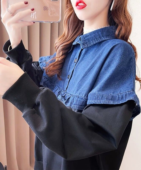 swiss ruffle pullover