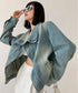 Stand Out Collar Denim Jacket