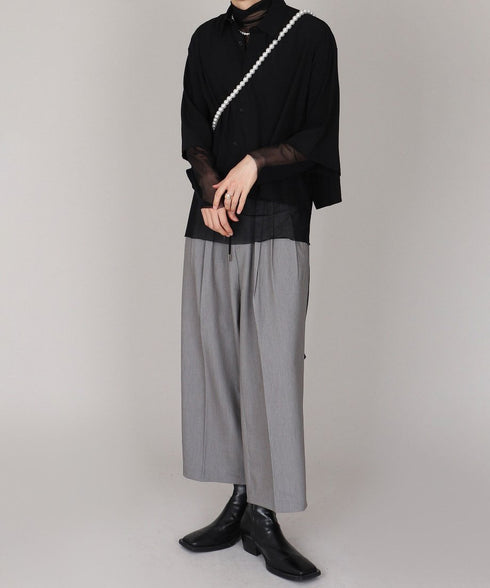 String Belt Wide Pants