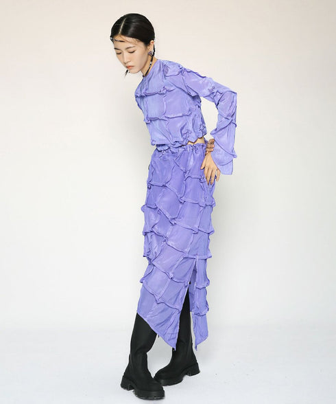 Round-neck Mulberry Top