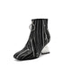 Stripe Zip Ankle Boots