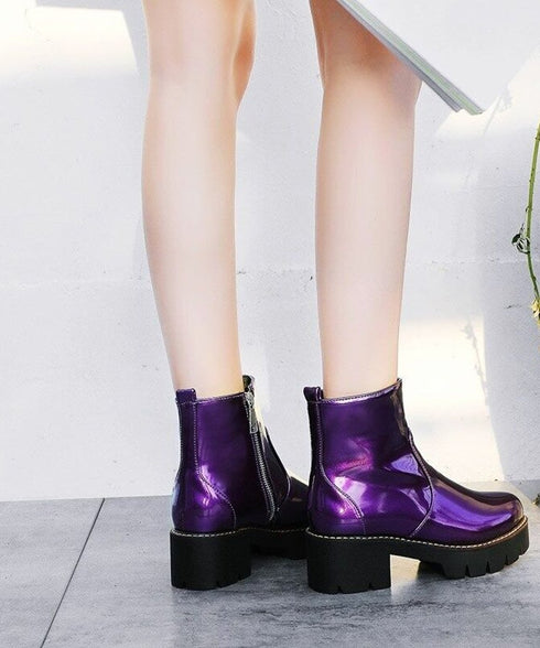 Shiny Platform Boots