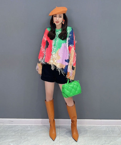 Colorful Jacquard Sweater