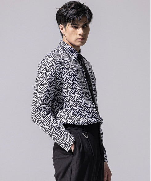 Geometric Triangle Print Shirt