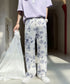 Flower Print Wide Pants