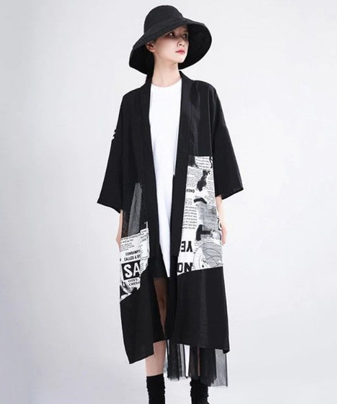 Blocking Mesh Cardigan