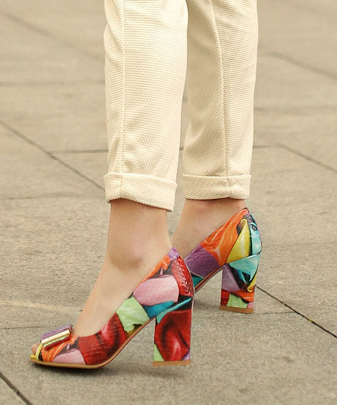 Ripple Open Toe Pumps