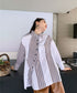 Striped Switching Blouse