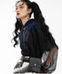 Sleeve Mesh Blouse