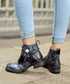 Vintage Patchwork Daisy Combat Boots