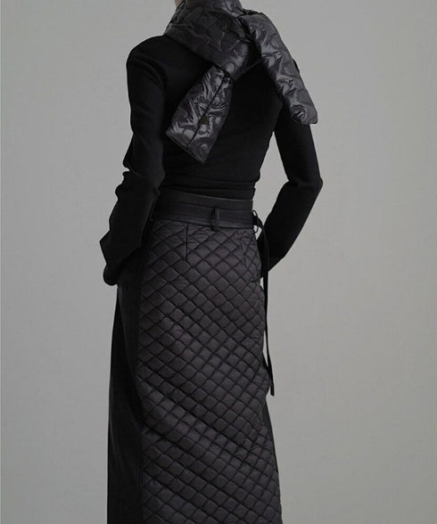 Quilted Sculpted Puffer Scarf