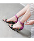 Tribal Pattern Wedge Sandals
