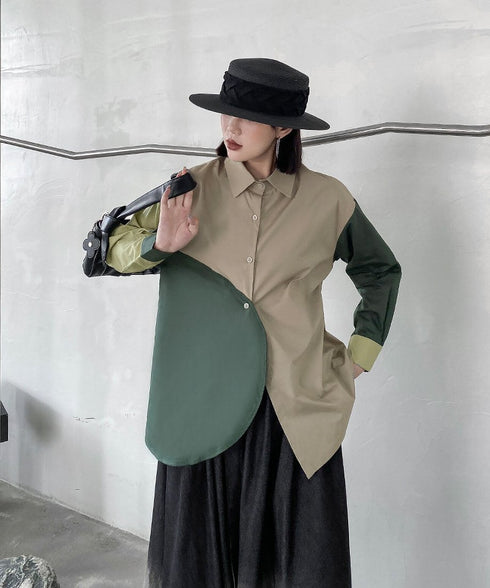 Color Blocking Blouse