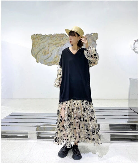 Sleeve See-through Dress