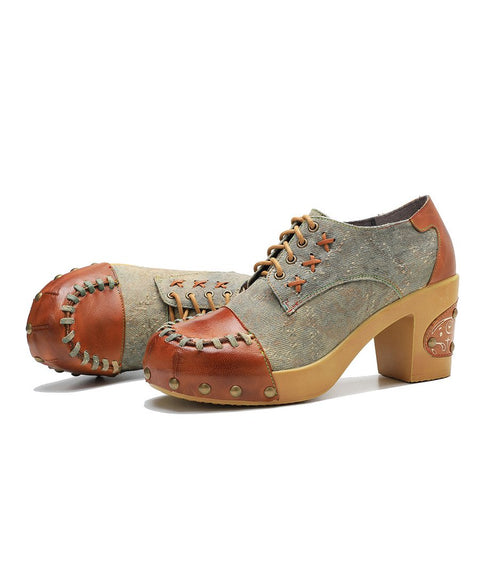 Vintage Stitch Heel Shoes