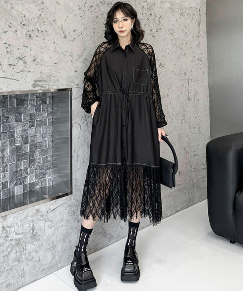 See-through Sleeve Dress