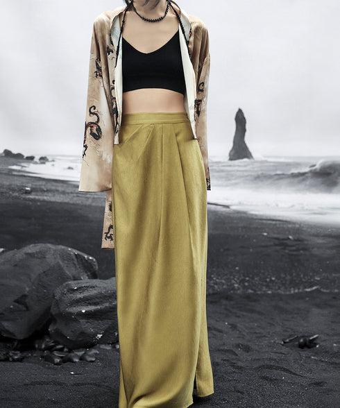 High Waist Straight Skirt