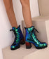 Holographic Sequin Chunky Boots