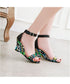 Tribal Pattern Wedge Sandals