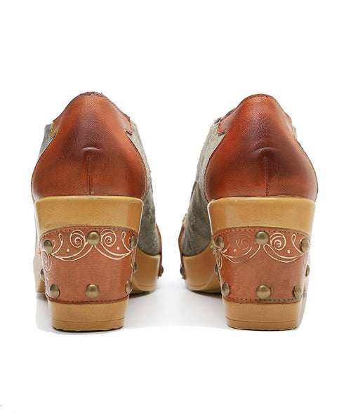 Vintage Stitch Heel Shoes