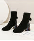 Tassel Charm Block Heel Boots