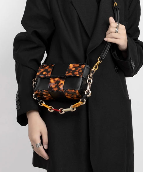 Tortoiseshell Chain Shoulder Bag