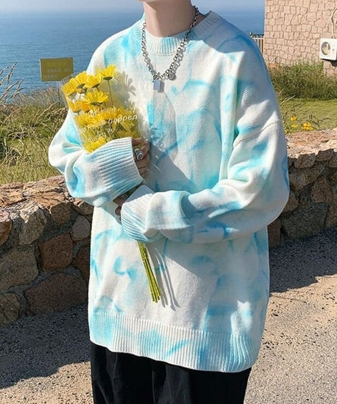 Monochrome Cloud Dye Knit