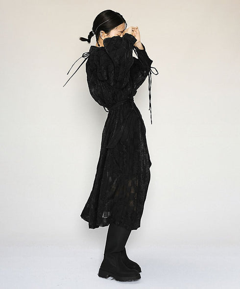 Sheer Check Long Coat