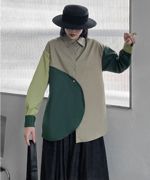 Color Blocking Blouse