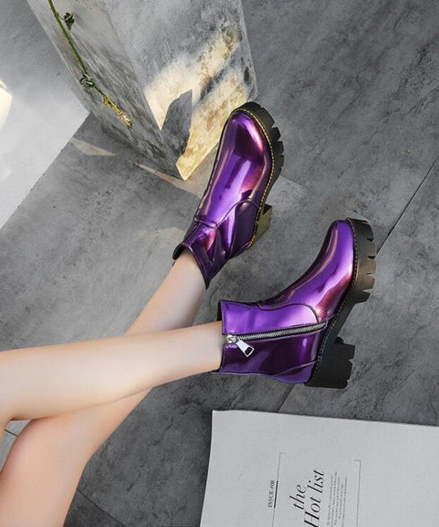 Shiny Platform Boots