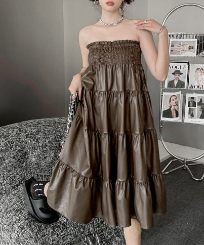 Gathering Flare Skirt