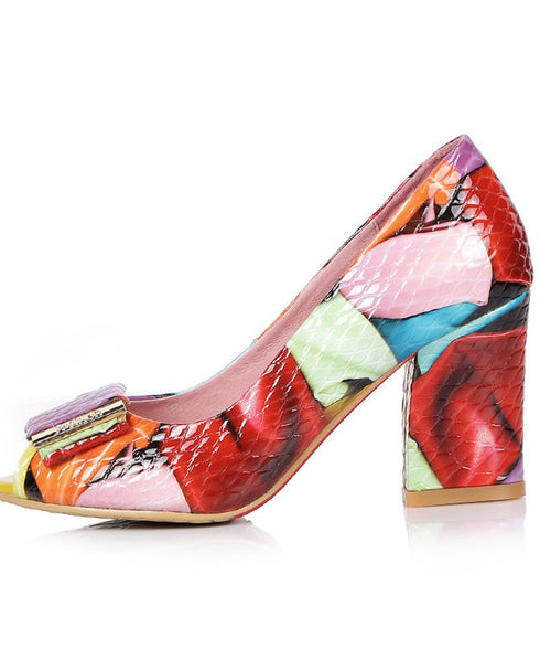 Ripple Open Toe Pumps