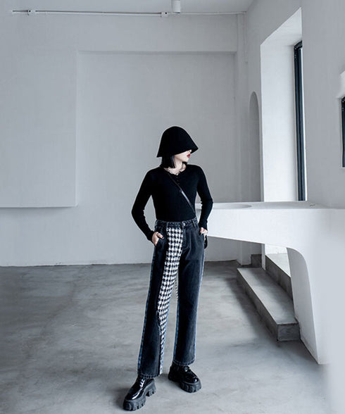 Hybrid Houndstooth Denim