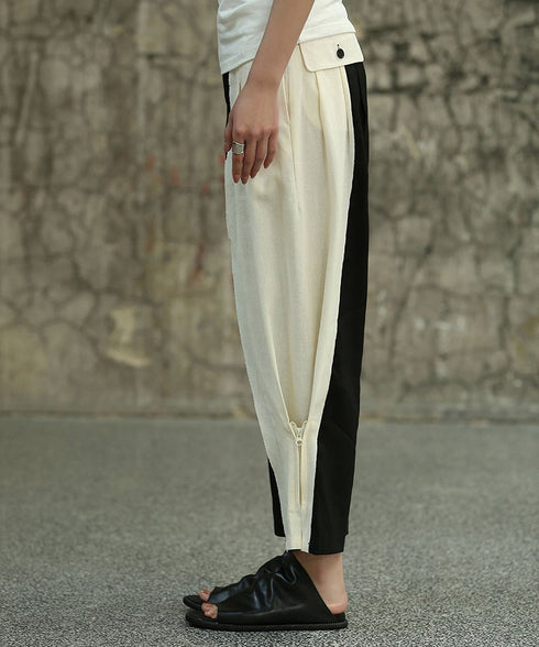 Bicolor Tapered Pants