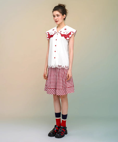 Gingham Check Culottes