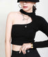 Cut-out One-shoulder Top