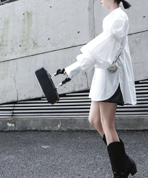 Volume Sleeve Oversized Shirt