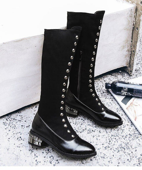 Studded Long Boots