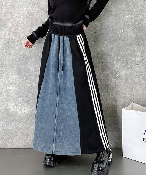 Side Line Denim Skirt