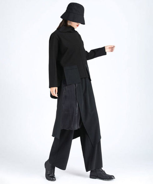 Draped Faux Two-piece Pants