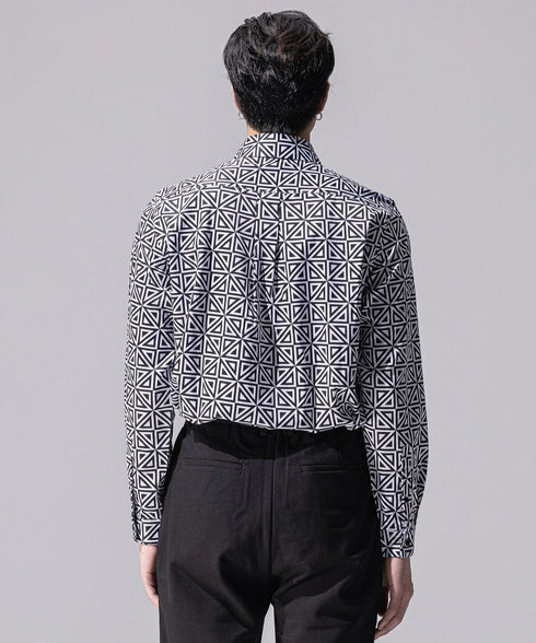 Geometric Triangle Print Shirt