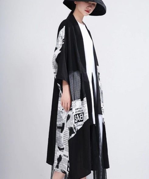 Blocking Mesh Cardigan