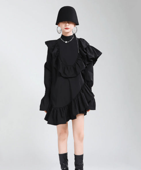 circular cuff scrum mini dress