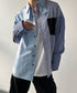 Stripe Blocking Shirt